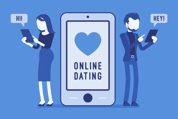 Online dating chat — Stockvector