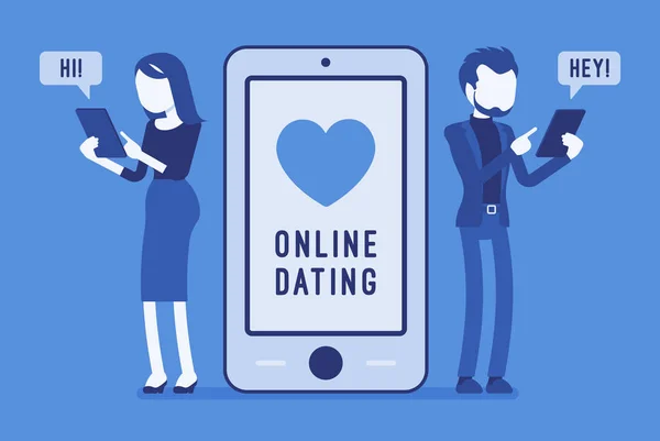 Online dating chat — Stock Vector