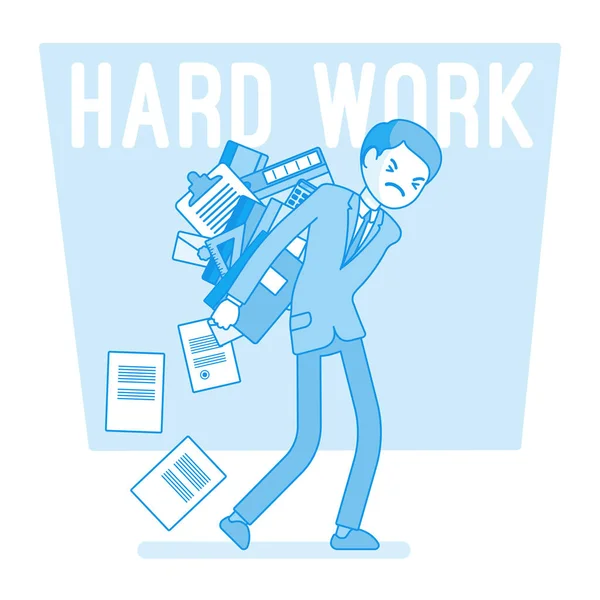 Hard Work man — стоковый вектор