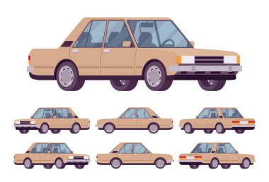 Beige sedan set