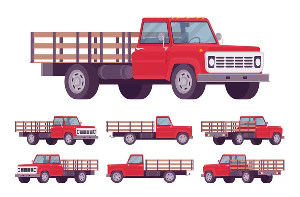 Camião vazio vermelho —  Vetores de Stock