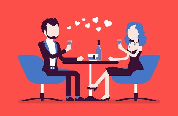 Casal em um encontro romântico —  Vetores de Stock