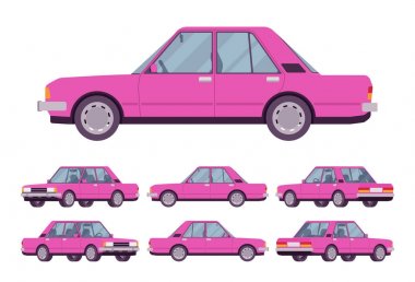 Pembe sedan seti