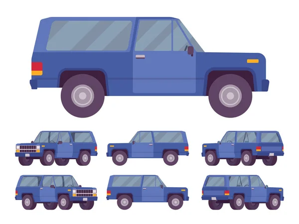 Azul marino offroad set — Archivo Imágenes Vectoriales