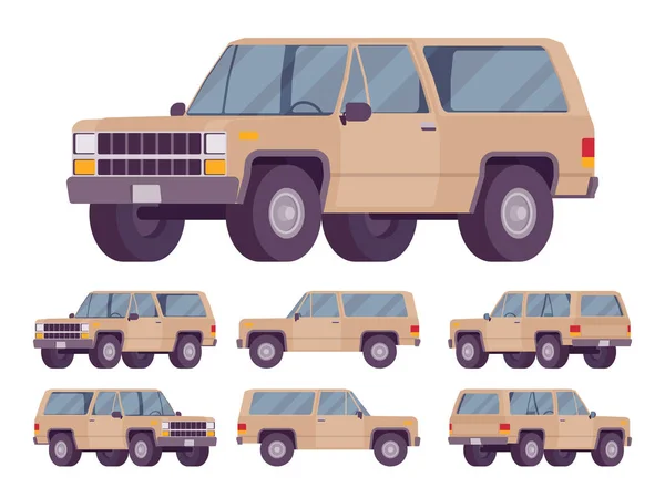 Beige offroad set — Stock Vector