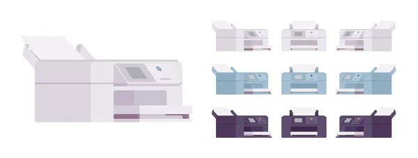 Bureau laserprinter set — Stockvector