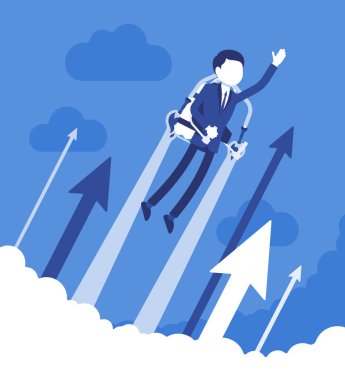 Jetpack işadamı uçuş