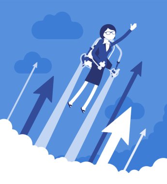 Jetpack işkadını uçuş