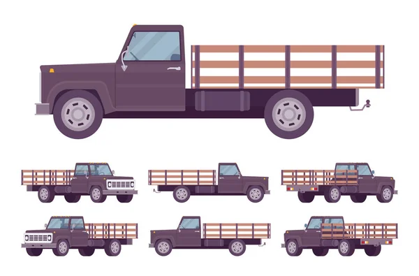 Camion vuoto nero — Vettoriale Stock