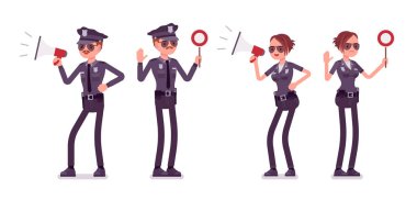 Genç polis memuru sinyalleri ile