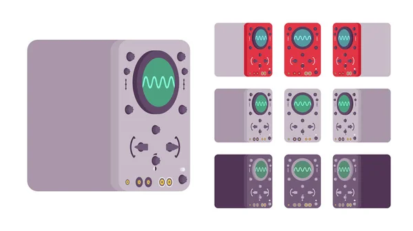 Old oscilloscope set — Stock Vector