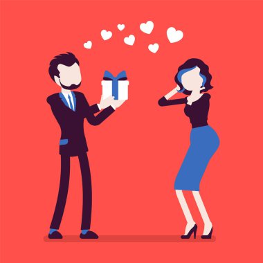 Hediye veren kadına aşık adam