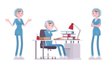 Negatif duygular içinde kadın hemşire