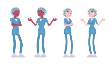 Erkek, kadın hemşire negatif duygular içinde