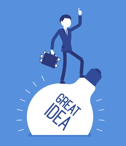 Μεγάλη ιδέα του επιχειρηματία — Διανυσματικό Αρχείο