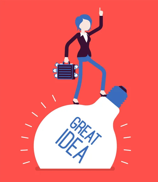 Μεγάλη ιδέα επιχειρηματίας — Διανυσματικό Αρχείο