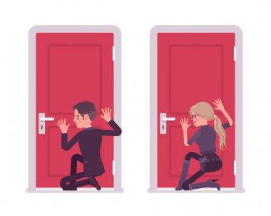 İstihbarat Servisi dinlemelerini gizli ajan beyefendi ve hanımefendi casus