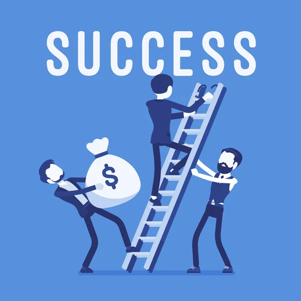 Escada para o sucesso — Vetor de Stock