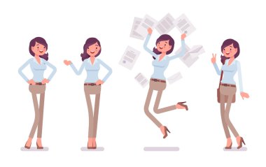 Olumlu duygular içinde Smart casual kadın