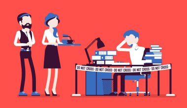 Office teyp çalışkan Yöneticisi Resepsiyon yakınındaki geçmez.