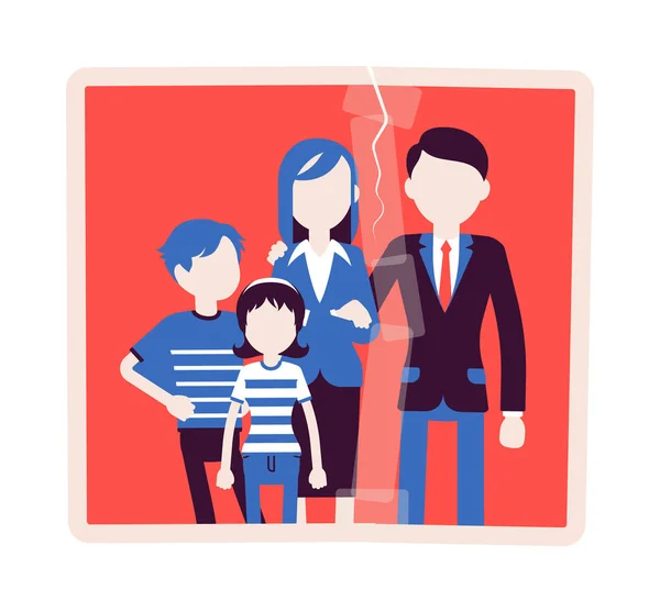 Aile birleşimi portre — Stok Vektör