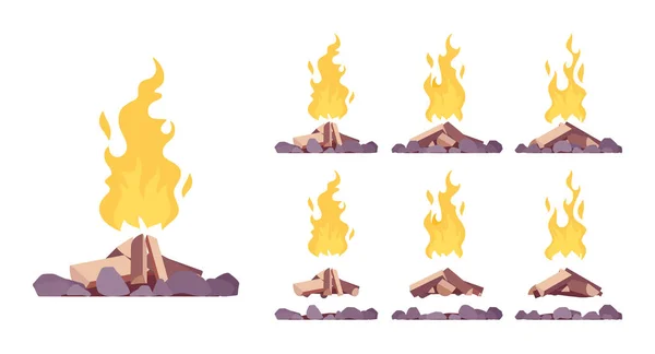 Jeu de construction Bonfire — Image vectorielle
