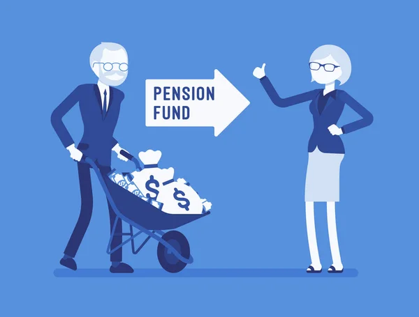 Inversión en fondos de pensiones — Archivo Imágenes Vectoriales
