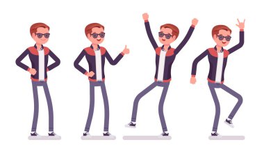 Genç adam olumlu duygular