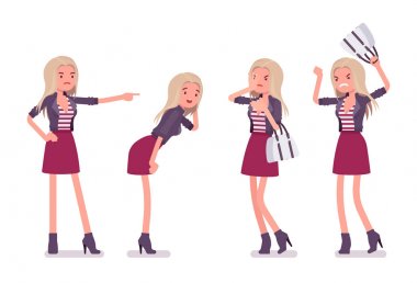 Genç kadın olumsuz duygular