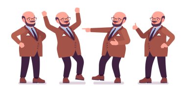 Karnı olumlu duyguları olan tombul, şişman bir adam.