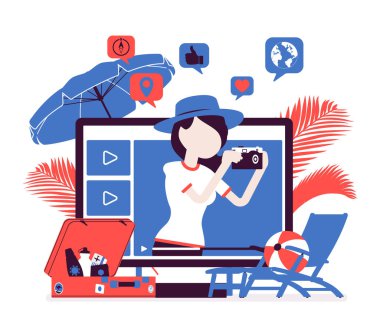 Seyahat videosu blogcusu kız