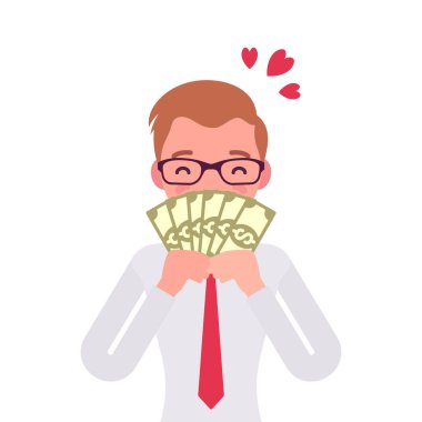 Büyük para aşkı, dolar banknotlarına bayılan adam.