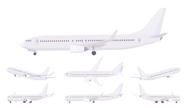 Yolcu uçağı şablonu hazır, yolcu taşımak için uçak.