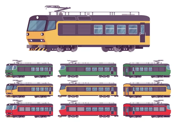 Электрический пассажирский поезд — стоковый вектор