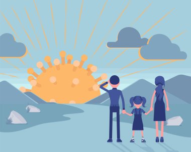 İnsanlar yeni virüsün doğuşunu izliyor.