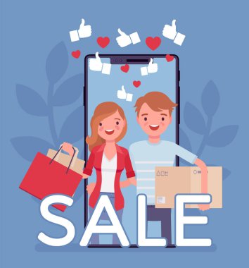 Mobil satış, e-ticaret akıllı telefon uygulaması