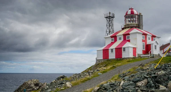 Cape Bonavista Lightstation, Newfoundland, Canada. Vuurtoren station Ll 449, tip van de Kaap aan de Atlantische Oceaan. — Stockfoto