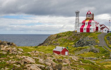 Cape Bonavista Lightstation, Newfoundland, Canada. Deniz feneri istasyonu Ll 449, Atlantik Okyanusu cape ucu.