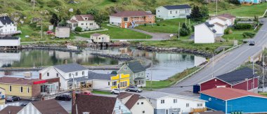Twillingate, Newfoundland küçük köy ve topluluk binalarda. 