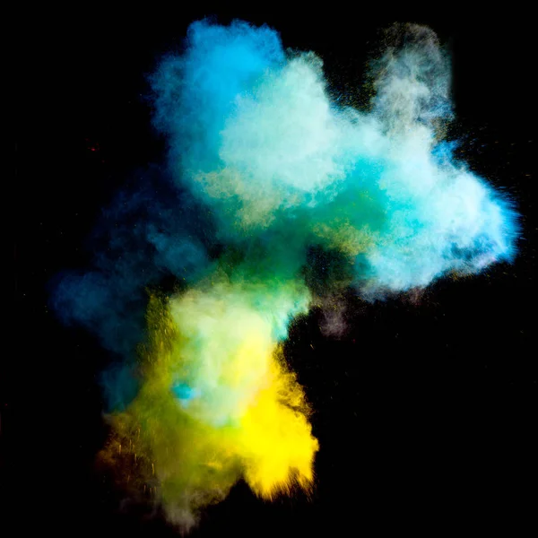 Congelar el movimiento de la explosión de polvo de color — Foto de Stock