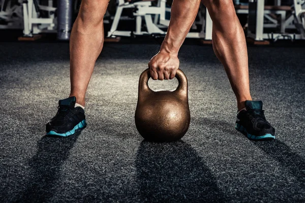 Crossfit kettlebell formation — Photo