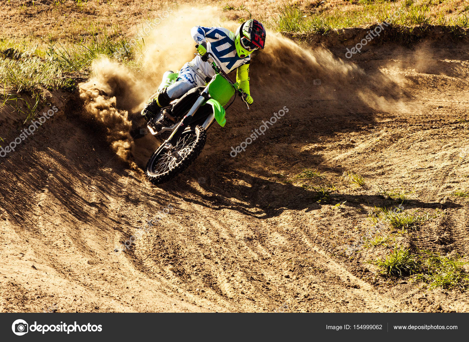 Professional dirt bike rider — Stock Photo © takoburito ...