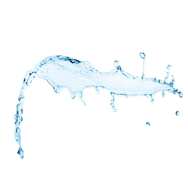 Blue water splash isolated — Stock Photo, Image