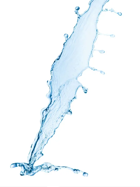 Spruzzi d'acqua blu isolati — Foto Stock