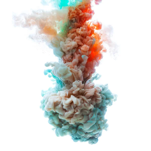 Flujo de pintura de colores bajo el agua —  Fotos de Stock
