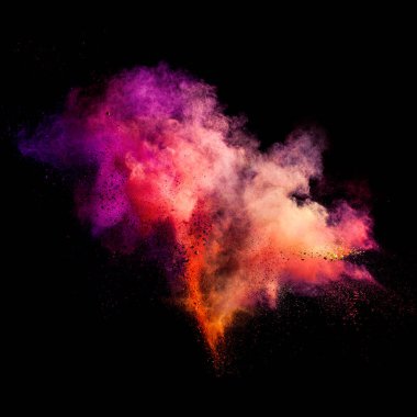 Freeze motion of colored dust explosion clipart