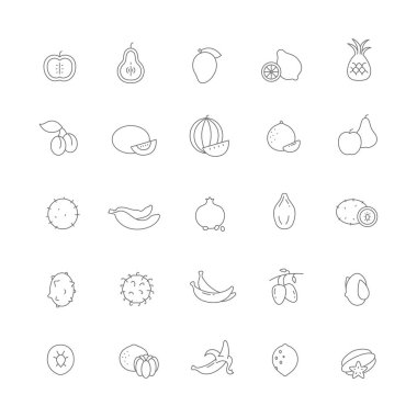 Kutsal kişilerin resmi ile farklı meyve.