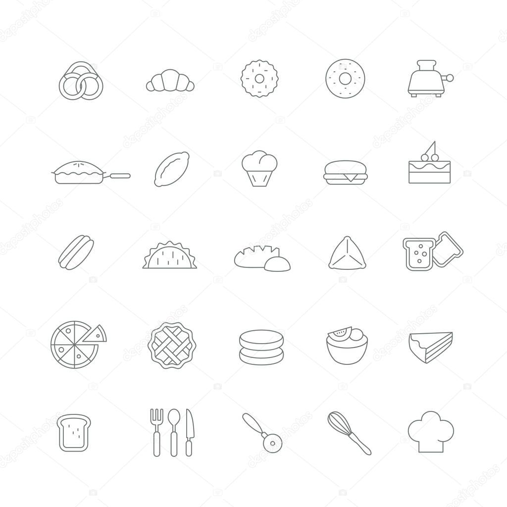 Icons with flour products.