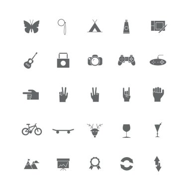 Siyah hipster kutsal kişilerin resmi ile nesneleri ve karakterler.