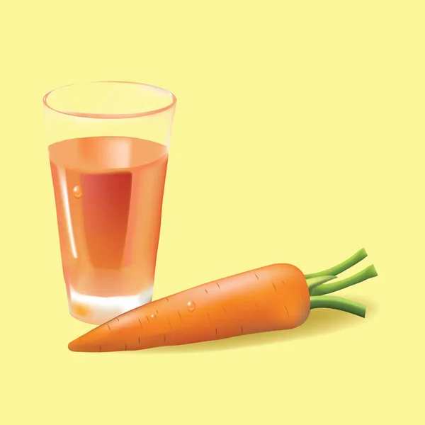 Vector illustration of carrot juice. — Free Stock Photo